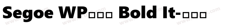 Segoe WP兰亭黑 Bold It字体转换